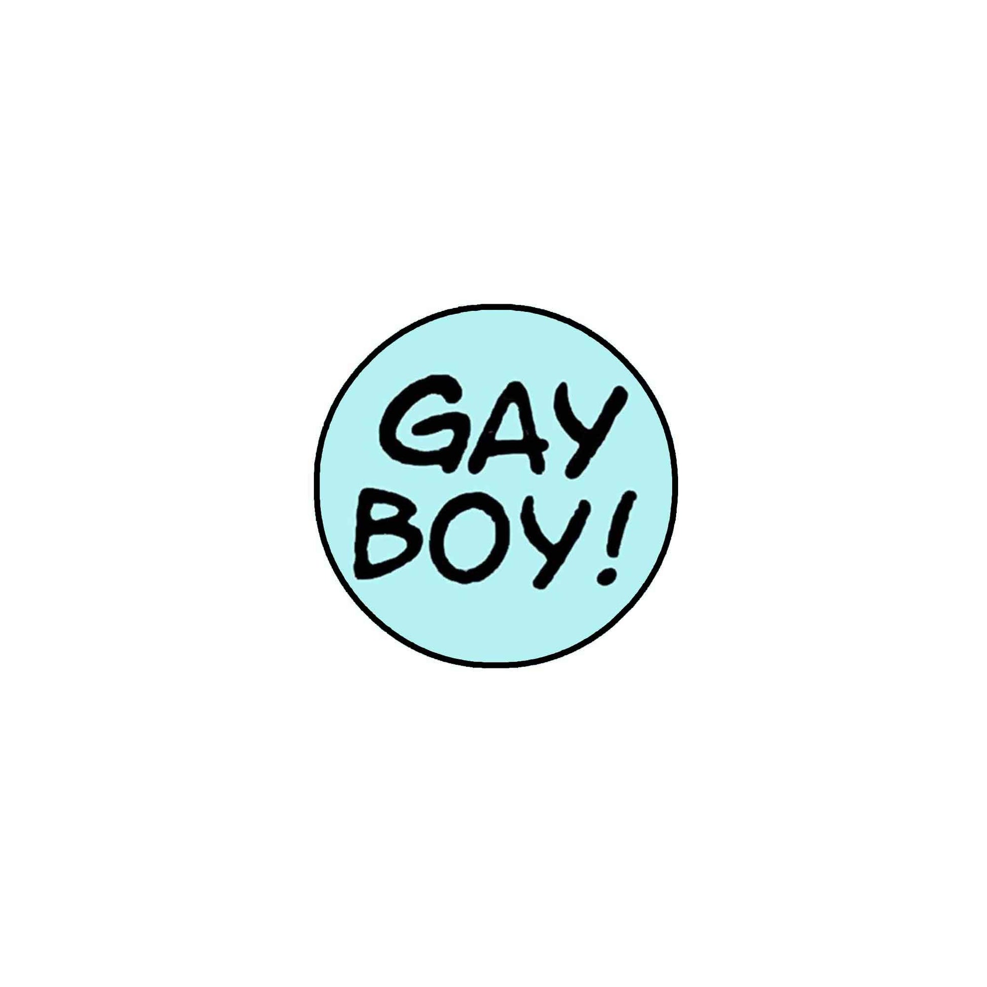 Gay Boy LGBT Pride Support Alliance Style 2.25-inch Pinback Default Title