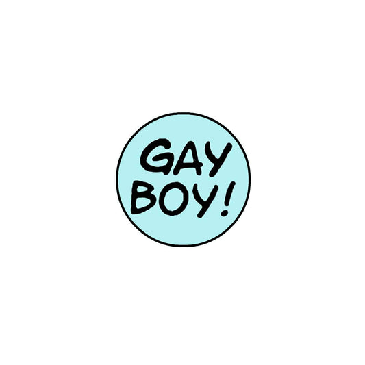 Gay Boy LGBT Pride Support Alliance Style 2.25-inch Pinback Default Title