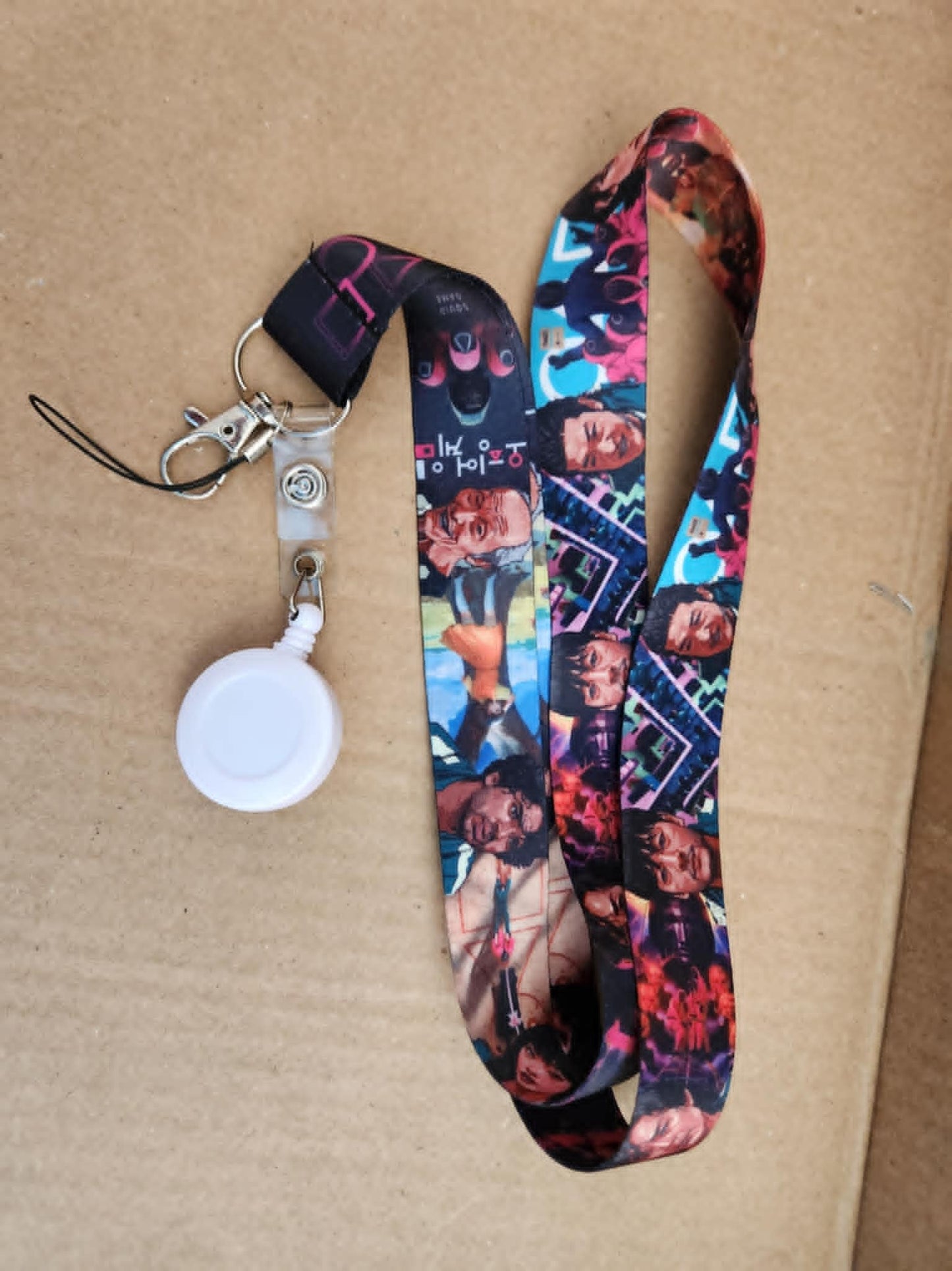 Calamari Badge Reels Cute Felt Retractable Badge Reels Themed Badge Holders Gift for Students, Nurses Doctors ID Badges Name Cards Holidays 1.45" with Lanyard