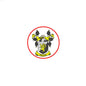 Trevor family crest coat of arms magnet, circular red border with shield and lettering