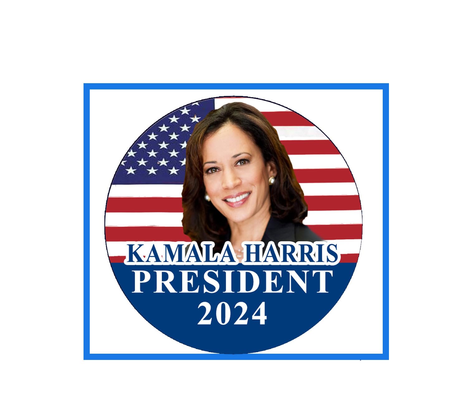 100 Pcs Set Kamala Harris President 2024 Flag 1.25-inch Pinback Default Title