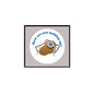 2.25-inch round pinback brooch badge: cat face with holding-up message