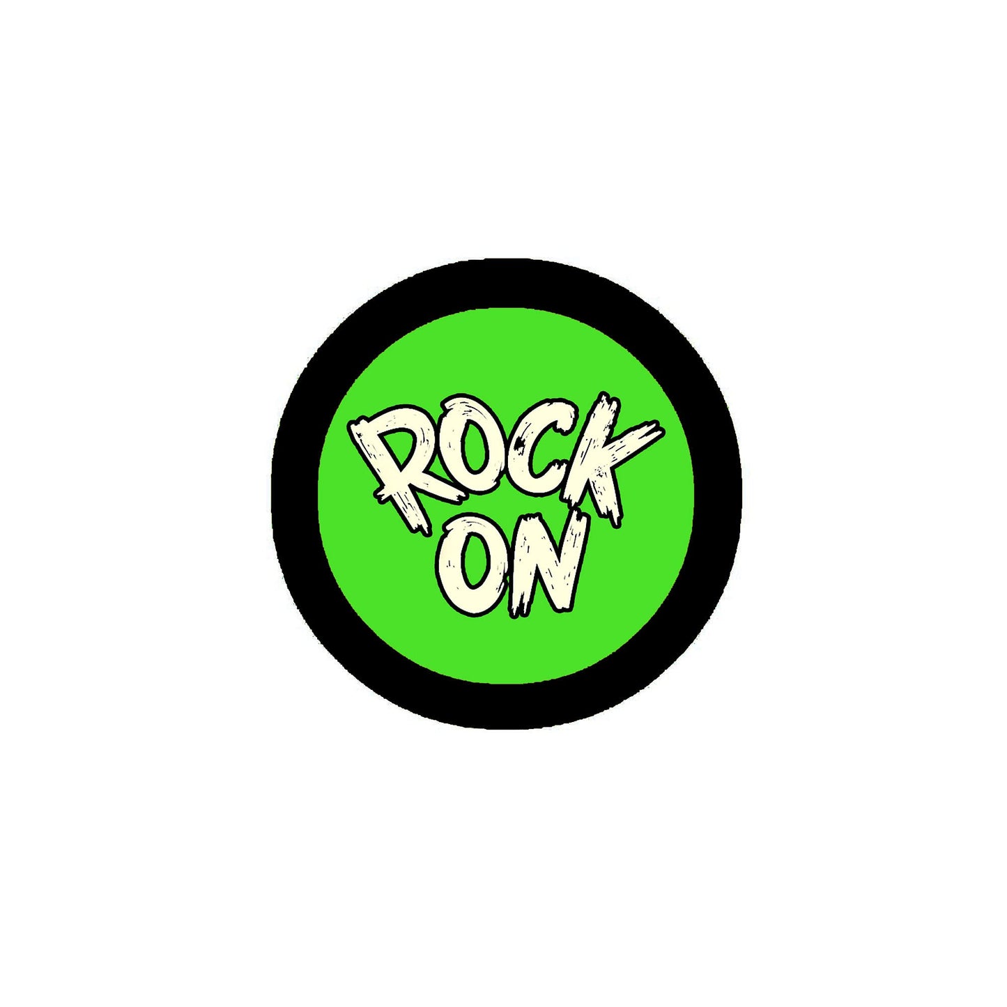 Rock On 2.25-inch Pinback Button Pin Brooch Default Title