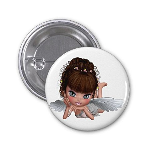 Beautiful Angel 1.25" Round Pinback Button Badge / Pin