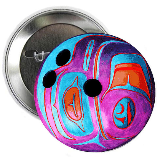 Tribal Design Pinback Button Badge 2.25"