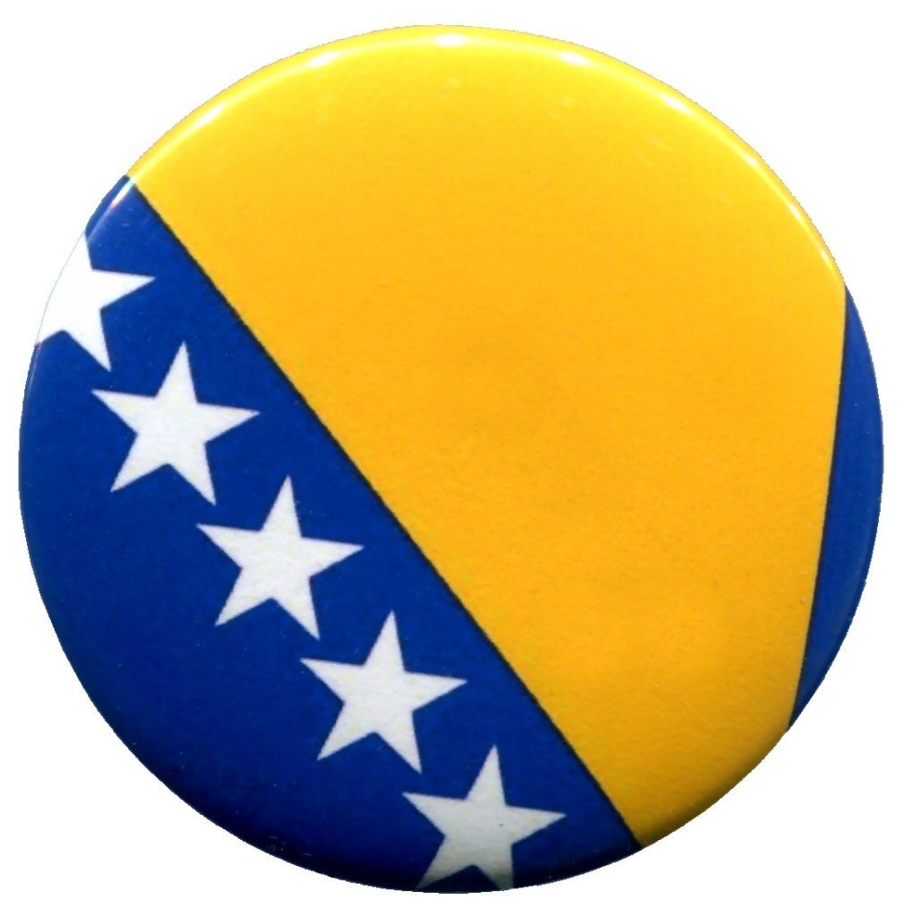 Bosnia and Herzegovina Pin Pinback Badge Button New Handmade Design From Thailand