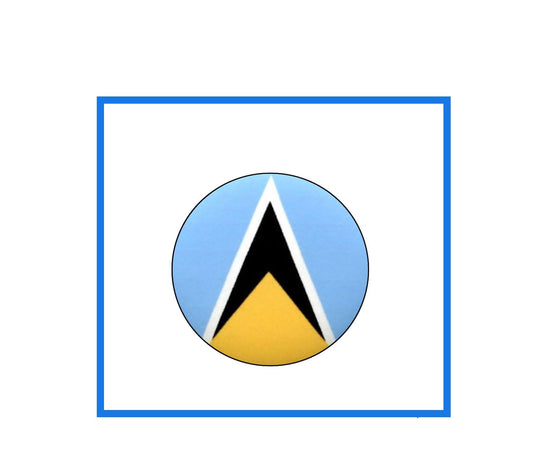 100x St. Lucia Flag Caribbean Pin Button Badge Pinback New Made From Thailand