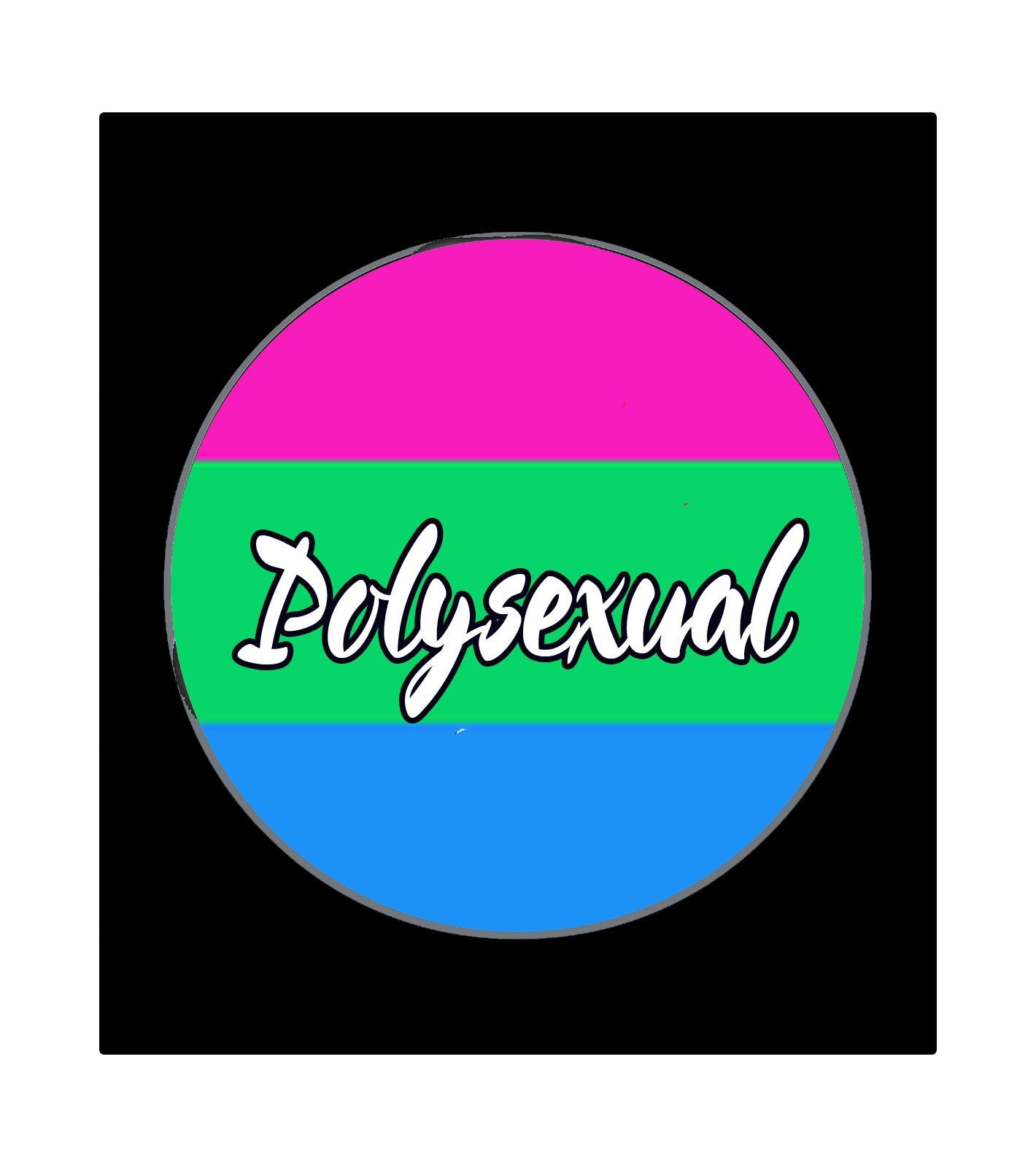 PolySexual Flag Pride 3 inch Round Diameter Default Title