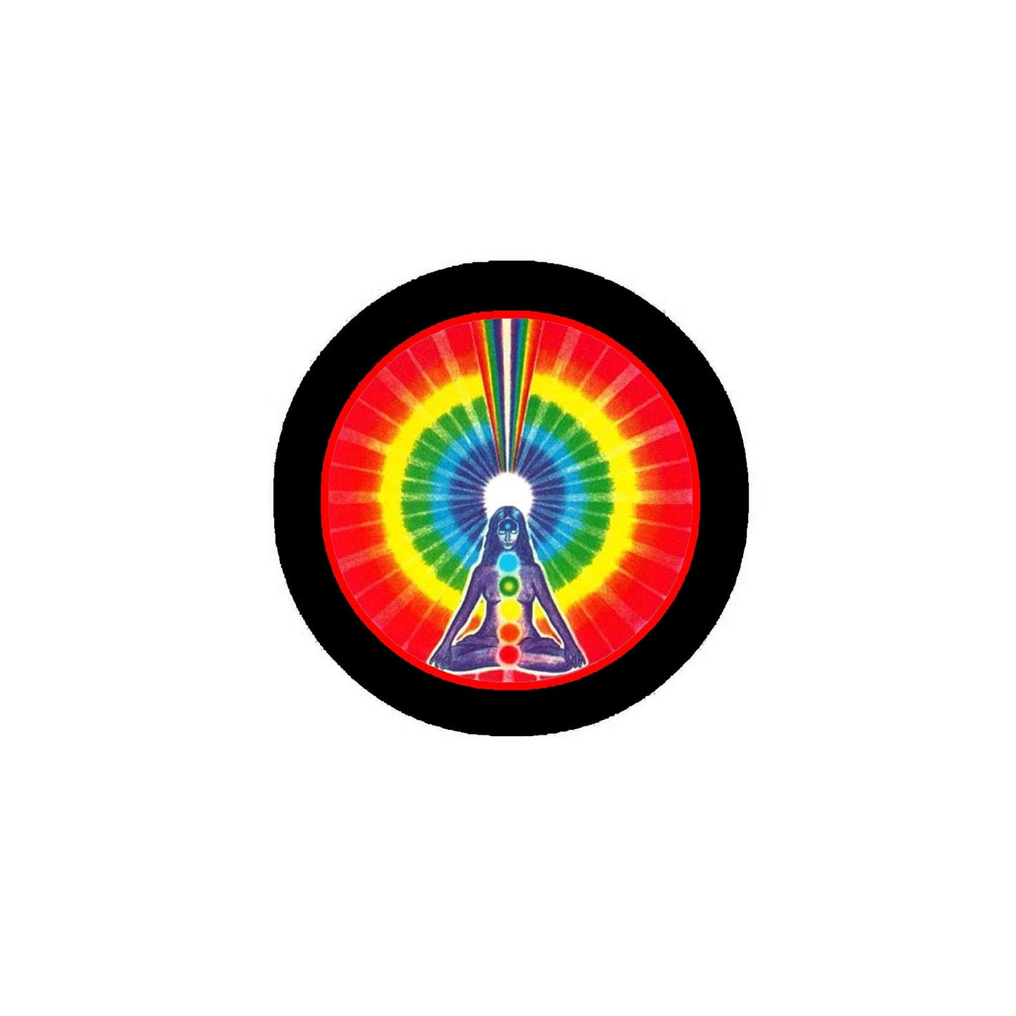 Colorful Rainbow Chakra Inner Power Set Spiritual Style 12 Pcs Pinback 1.25" for Jackets, Backpacks, etc.