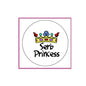 Round 1.25-inch pinback badge, crown icon and 'Serb Princess' text