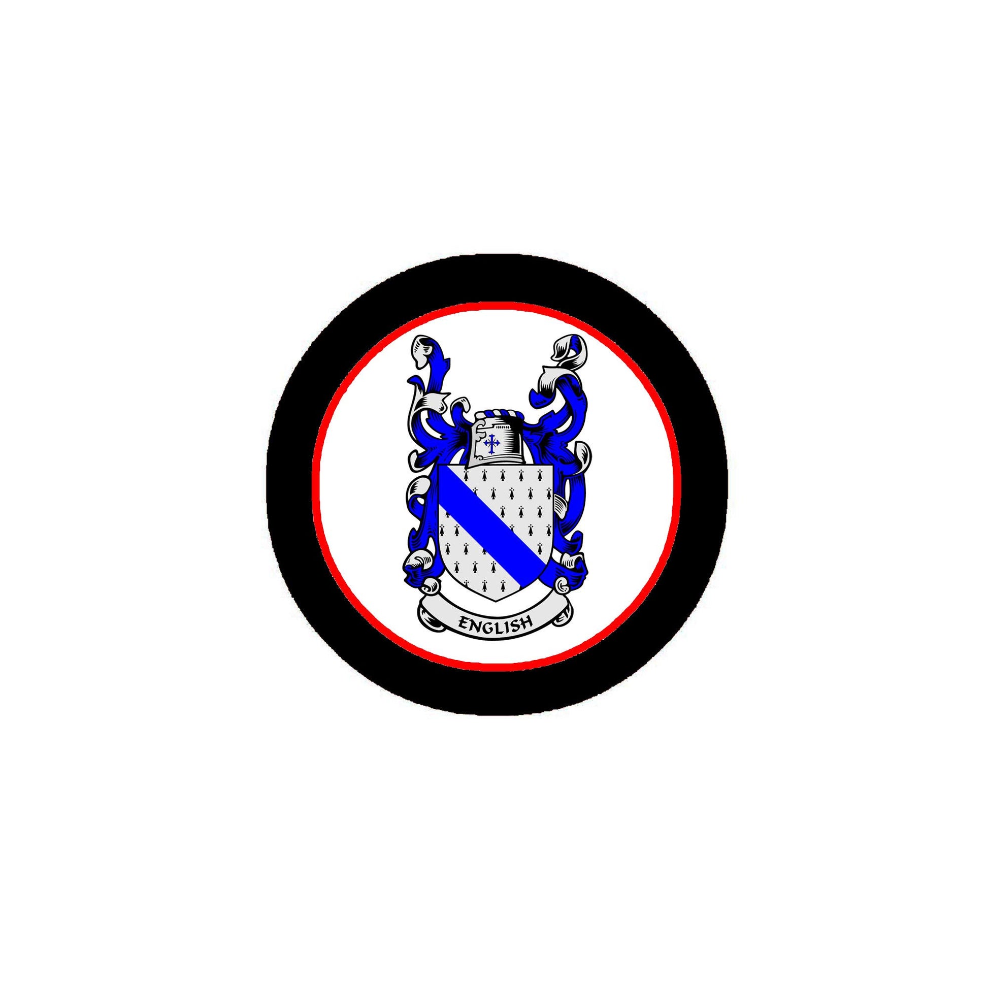 English Family Crest 3-inch Coat of Arms Fridge Round Magnet Default Title