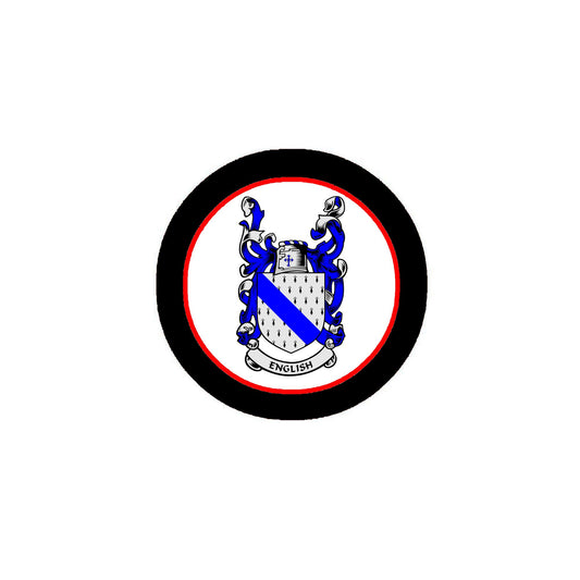English Family Crest 3-inch Coat of Arms Fridge Round Magnet Default Title