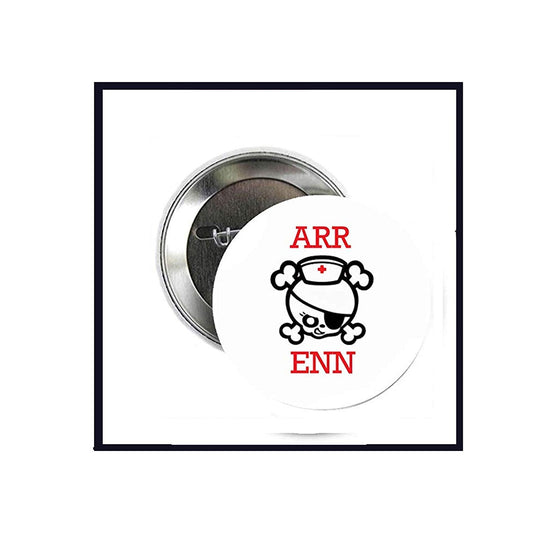 50 Pcs ARR ENN Pirate 1.25" Pinback Button Pin - Pirate Registed Nurse