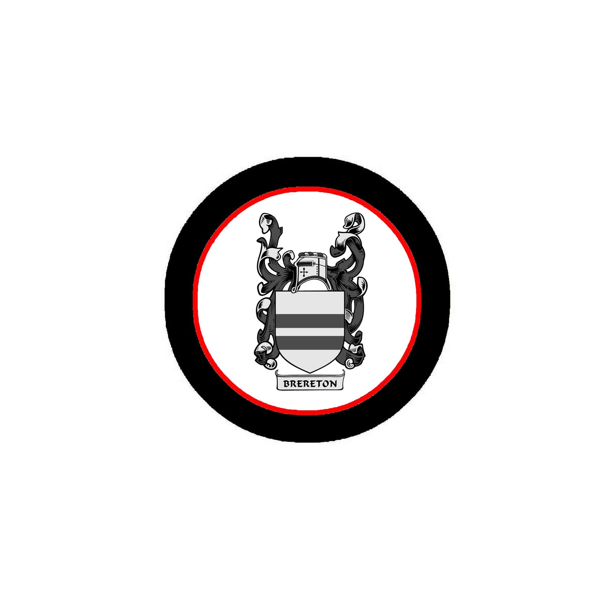 Brereton Family Crest 3-inch Coat of Arms Fridge Round Magnet Default Title