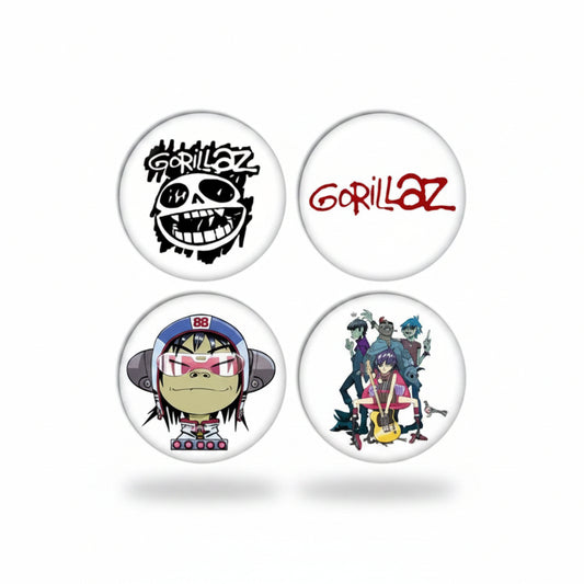 Gorillaz Pinback Customized Round Dog Tag Pet Tags Dogtag (One Side) Necklace Charm Unique Default Title