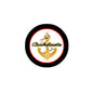 2.25-inch bachelorette pinback badge with gold anchor and Bachelorette text
