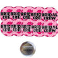 Pink bridal crew pinback buttons set, back side shown, 1.25 in, 10 pcs