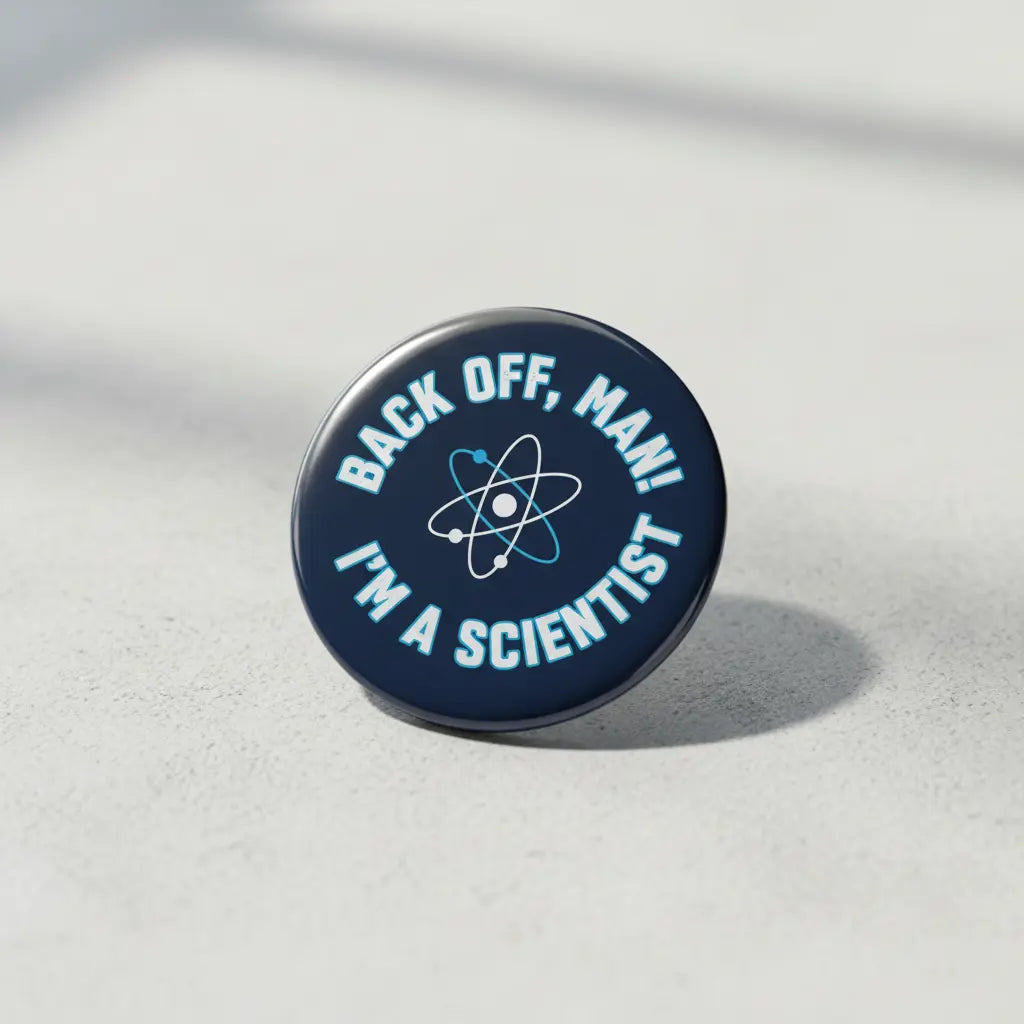 Back off man! Im a SCIENTIST Pin Button 2.25-inch - mypinbacks.com