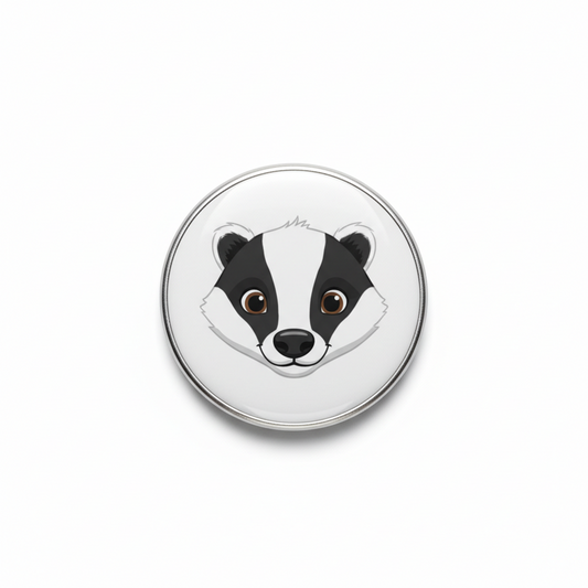 Badger Face Pinback 2.25-inch