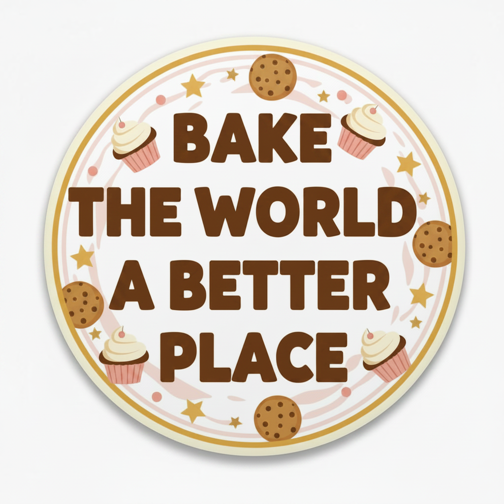 Bake the World a Better Place Pinback 2.25-inch