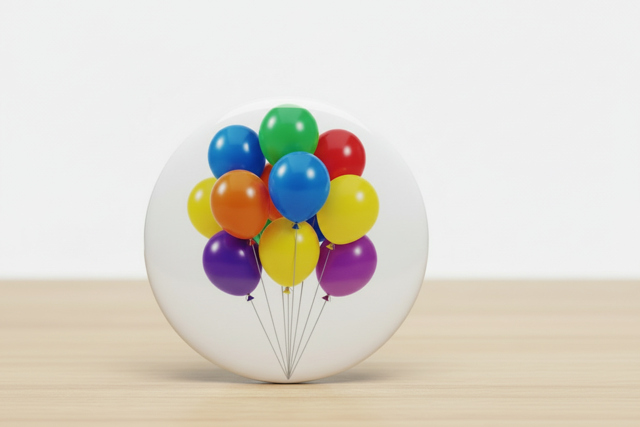 Balloons Pinback 2.25-inch
