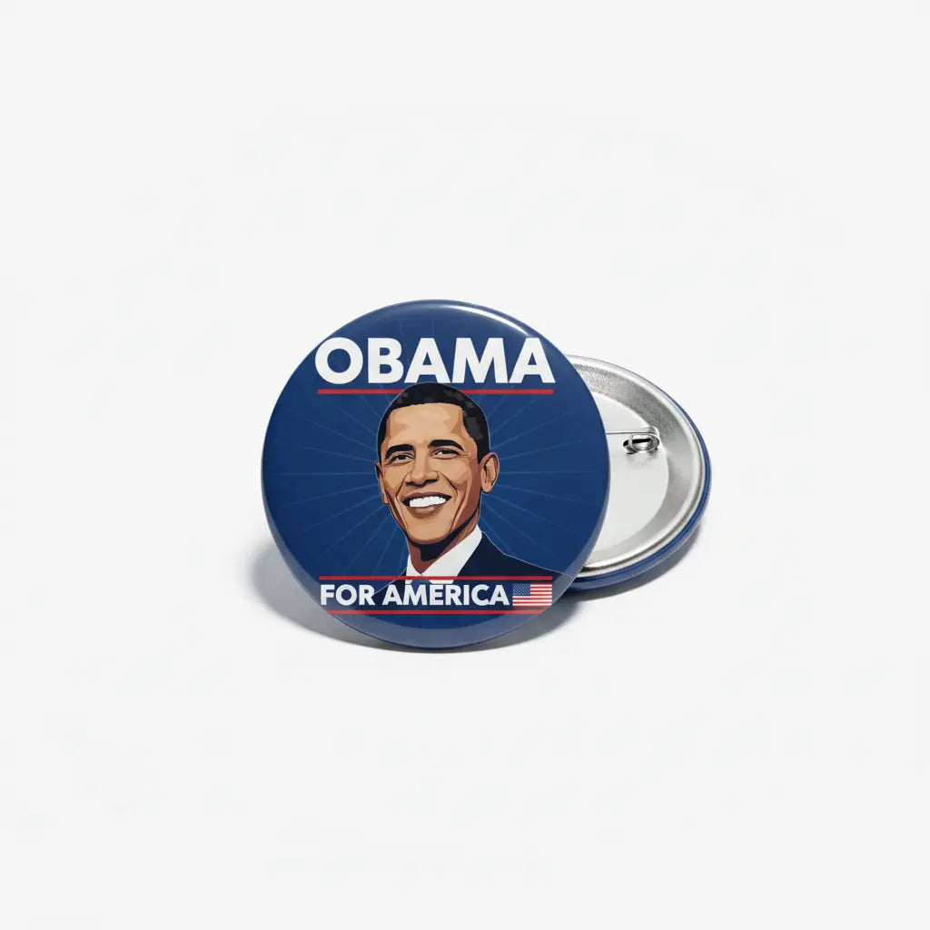 Barack Obama Blue Pinback 2.25-inch