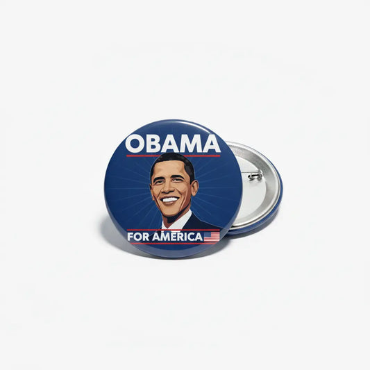 Barack Obama Blue Pinback 2.25-inch