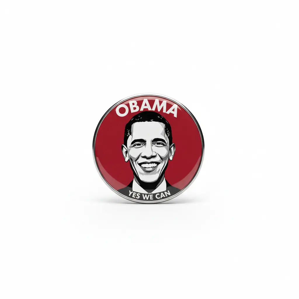 Barack Obama Red Pinback 2.25-inch