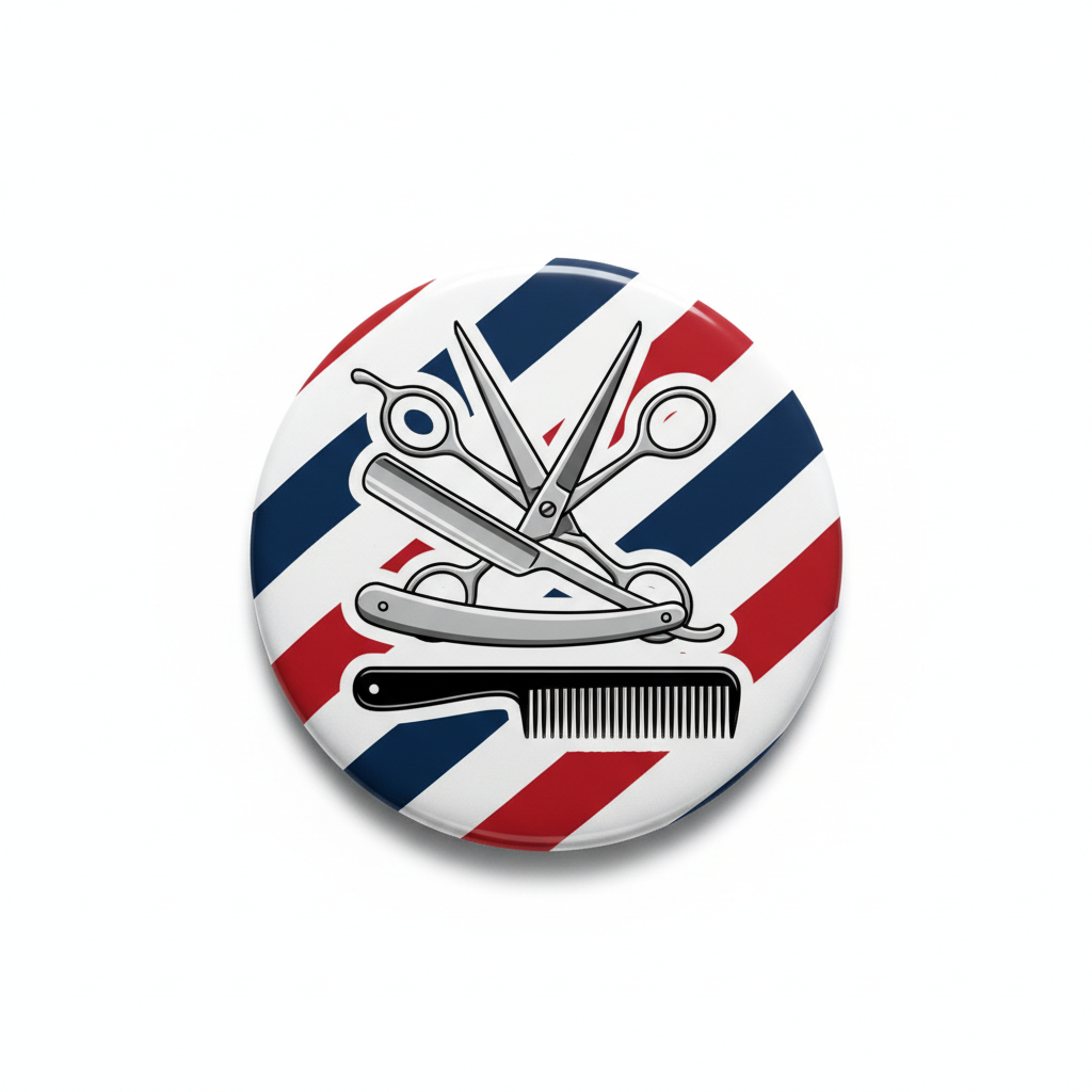 Barber Pinback 2.25-inch