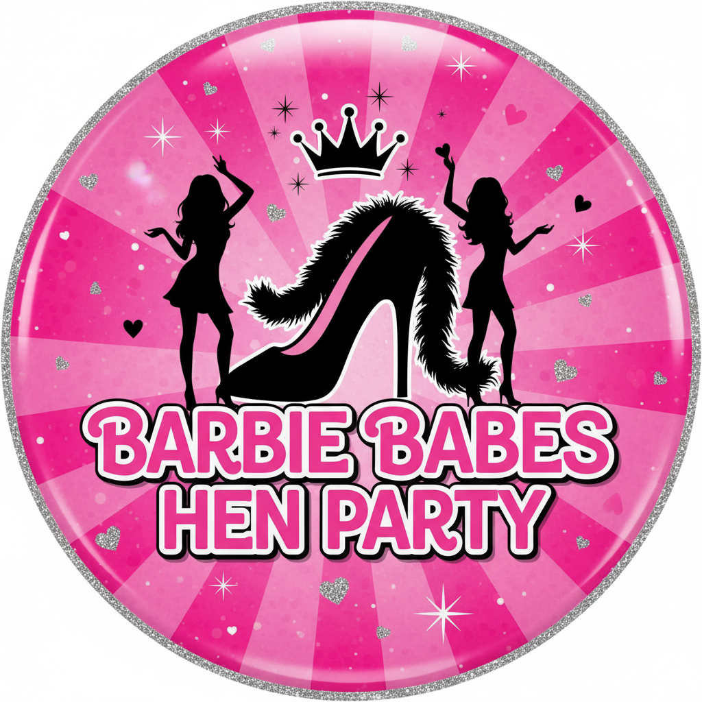 Barbie Babes Hen Party Pinback 2.25-inch