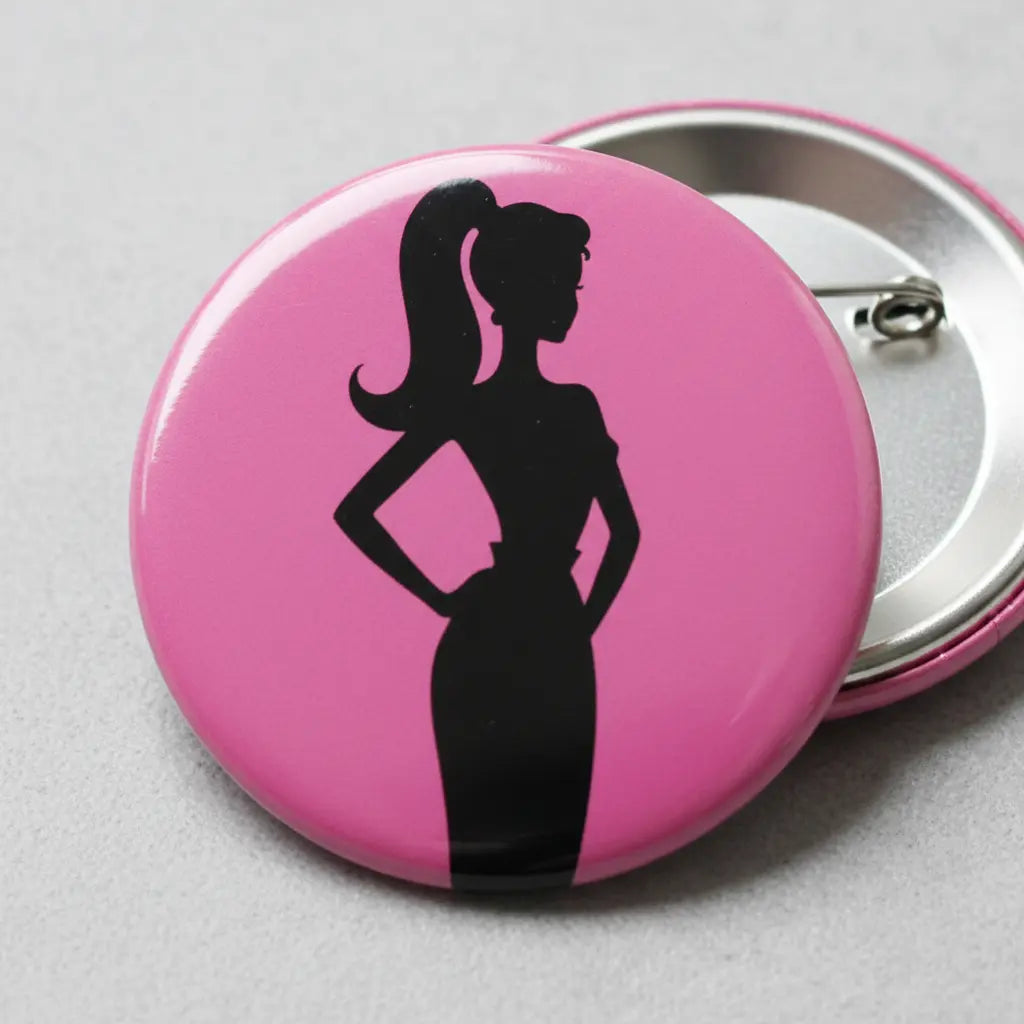 Doll silhouette Pinback 2.25-inch