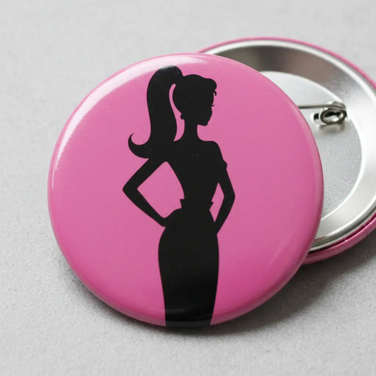 Doll silhouette Pinback 2.25-inch