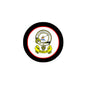 Round Barclay family crest coat of arms magnet with black outer ring and central shield