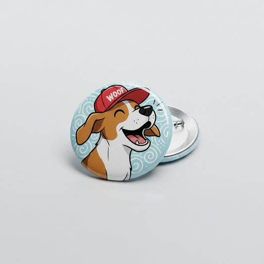 Barking Dog Pinback 2.25-inch