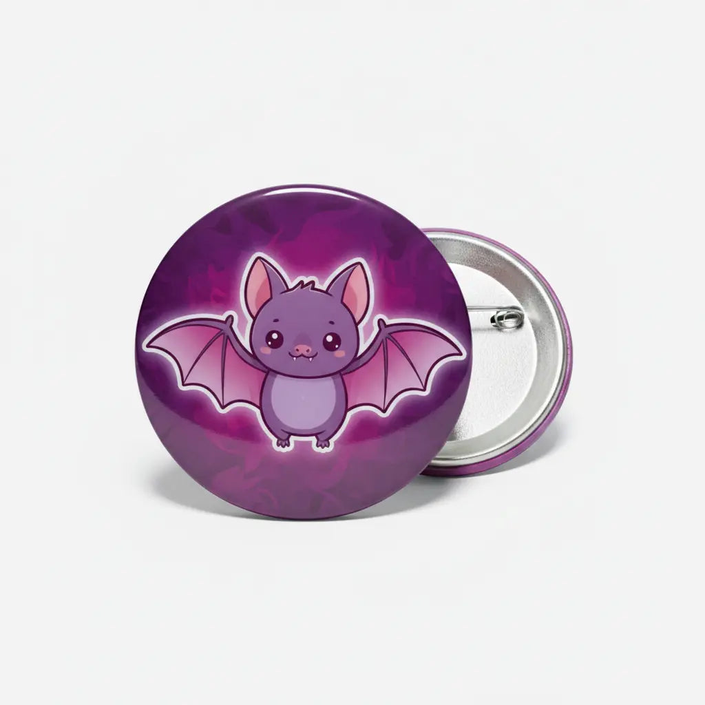 Bat Animal Purple Pinback 2.25-inch