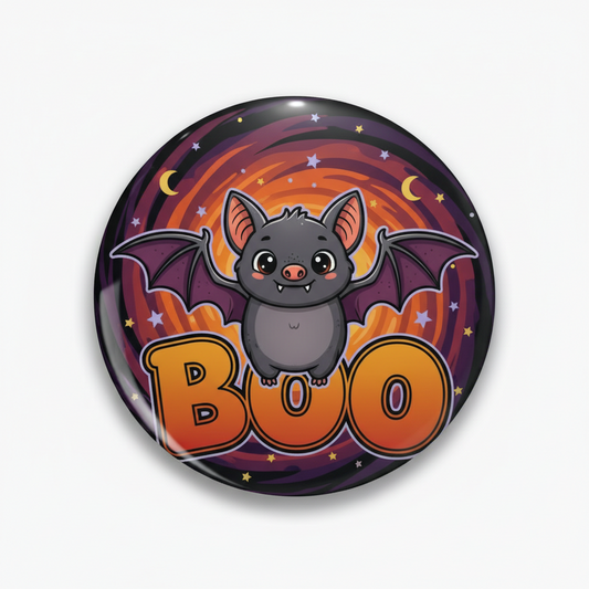 Bat BOO Pinback 2.25-inch