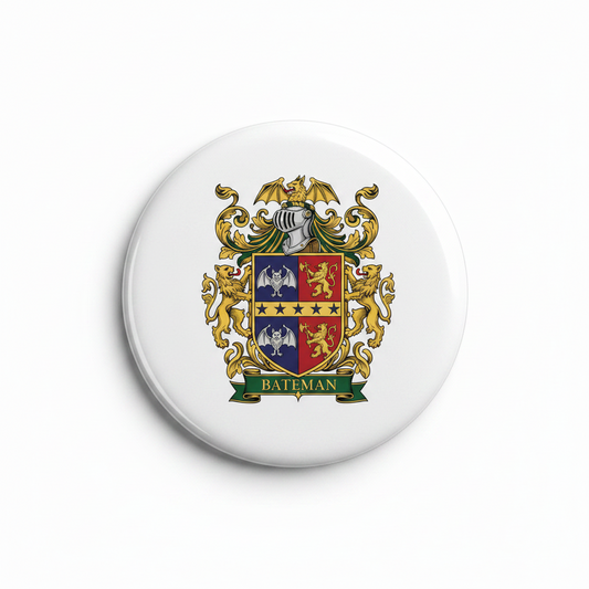 Bateman Family Crest Coat Arms Magnet 3-inch v2
