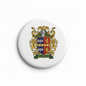 Round family crest coat of arms magnet with Bateman shield design