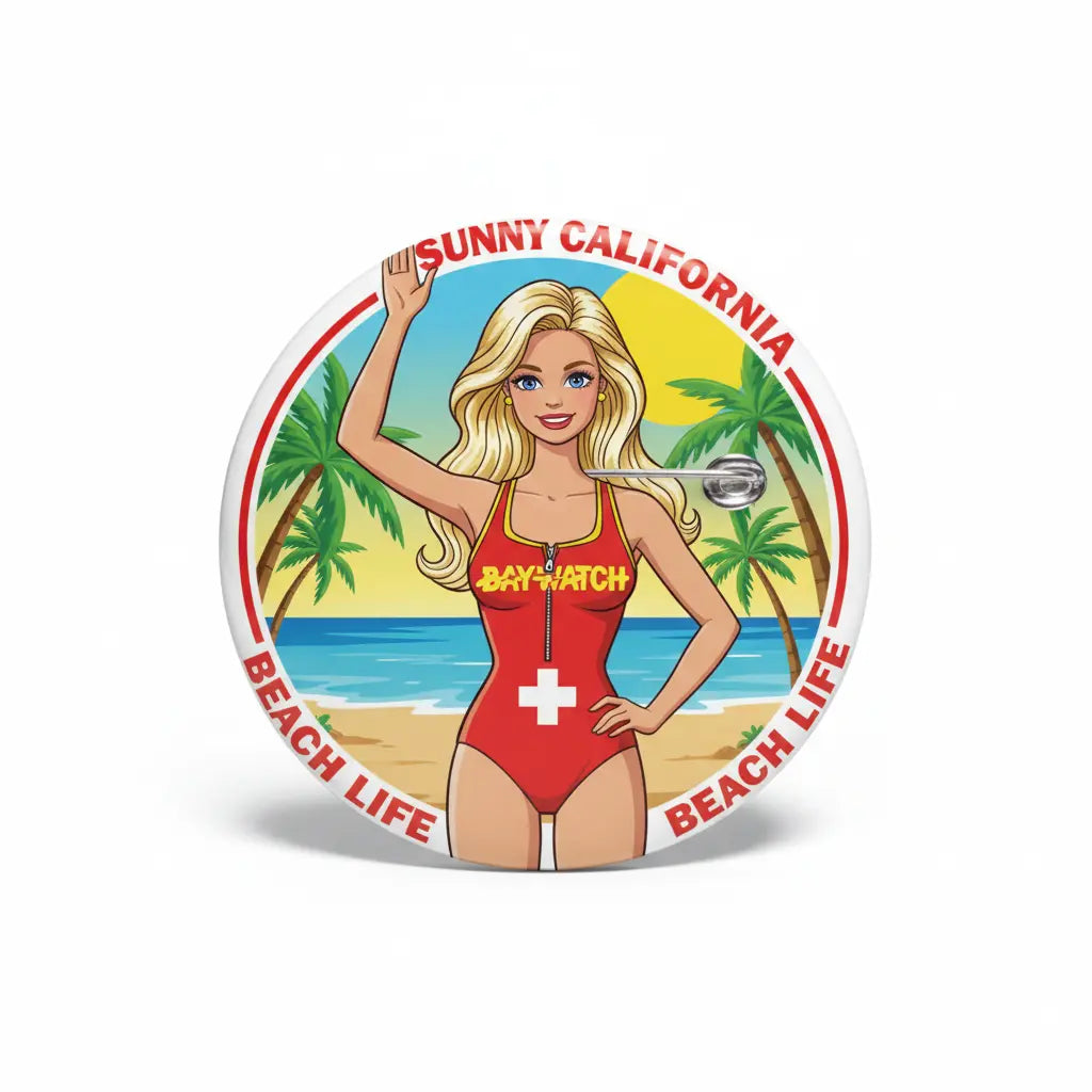 Baywatch Doll Pinback 2.25-inch
