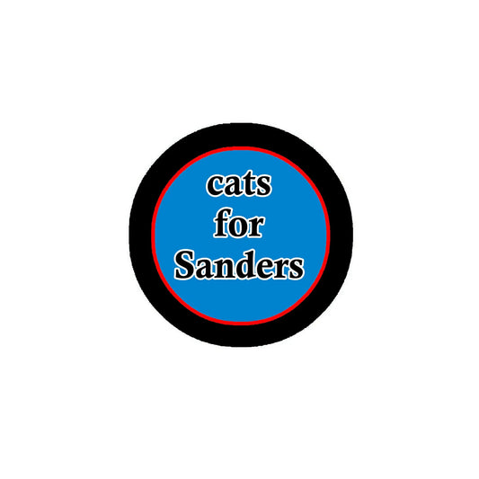 Cats for Sanders Style Pinback 2.25-inch Badge Default Title