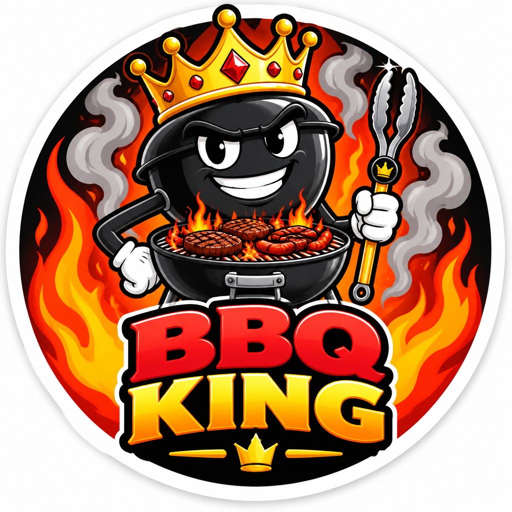 Funny BBQ Grill Barbecue King Pin Button 2.25-inch