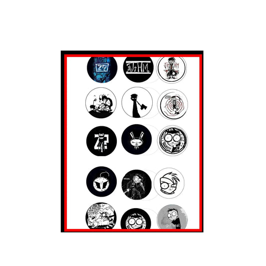 Homicidal 8 Pcs Set Pinback 1.25-inch Jeans Default Title