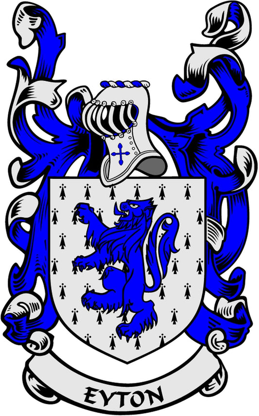 Eyton Family Crest 3" Coat of Arms Fridge Round Magnet 3" Diameter Round