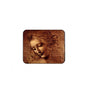 Brown rounded rectangle mouse pad with classical portrait artwork