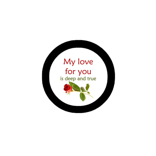 My Love Deep and True 2.25-inch Pinback Badge Default Title