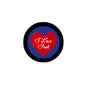 I Love Fred heart pinback button with black border, 2.25-inch