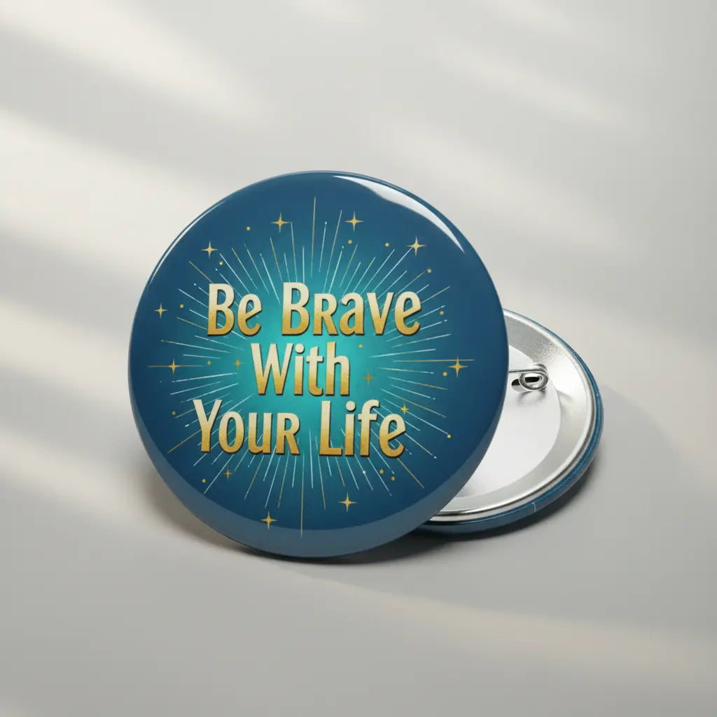 Be Brave With Your Life Pinback 2.25-inch