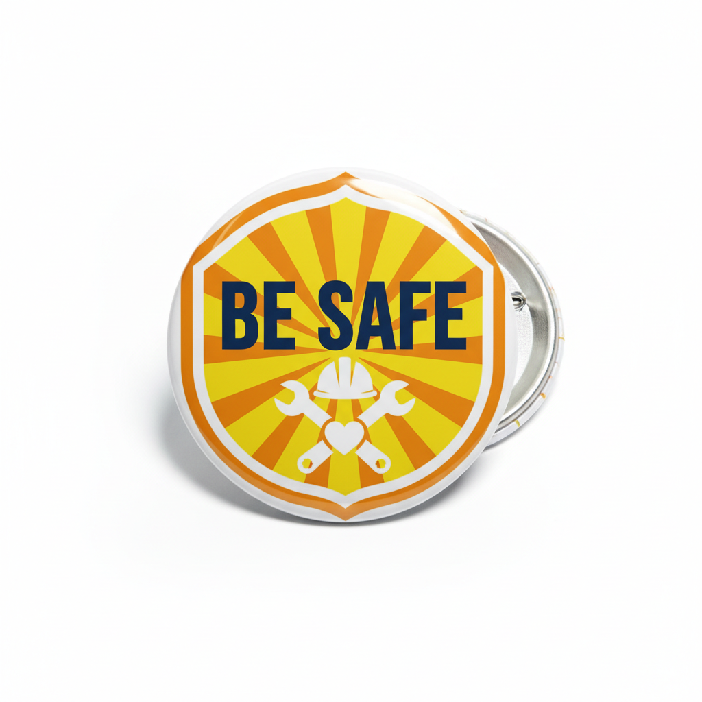 Be Safe Pinback 2.25-inch