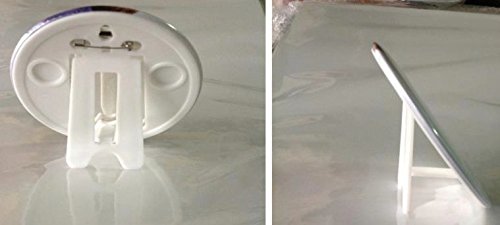 Chic 3 in 1 Peace Sign Yellow Jumbo Badge Button 3.75 Inches