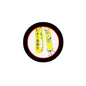 Yellow cartoon dog neck lanyard with metal clasp